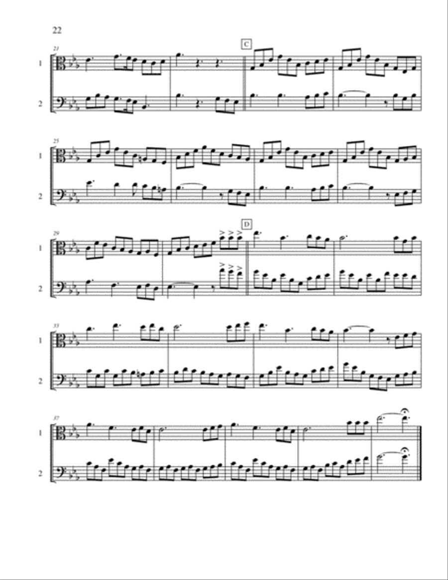 Ten Selected Hymns for the Performing Duet, Vol. 2 - viola and cello String Duet scores gallery preview page 2
