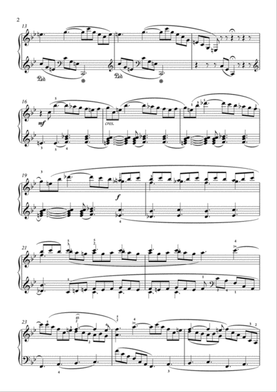 Scarlatti-Sonata in B-Major L.250 K.190(piano) Piano Solo scores gallery preview page 3