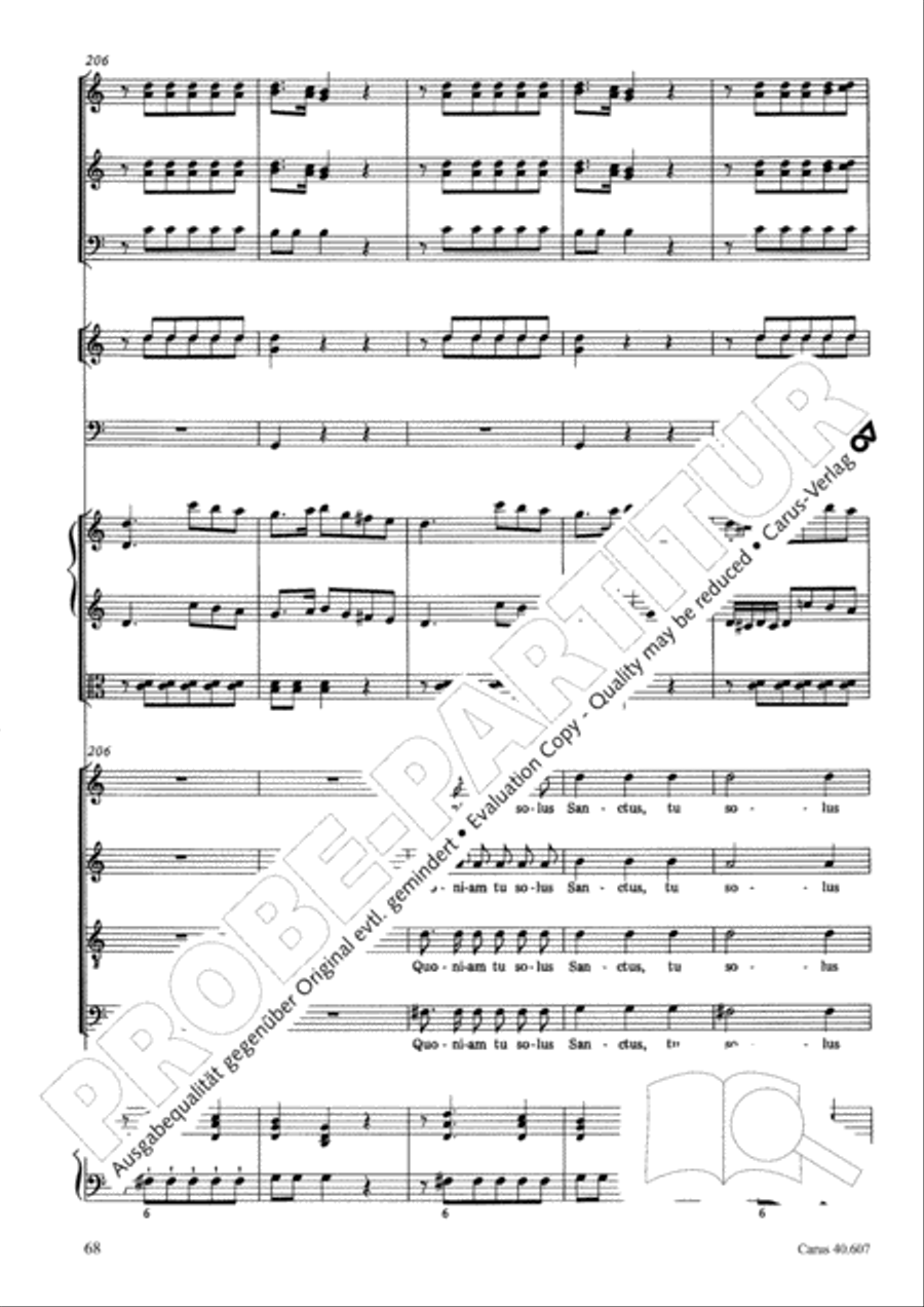 Mass in time of war (Missa in tempore belli) 4-Part scores gallery preview page 78