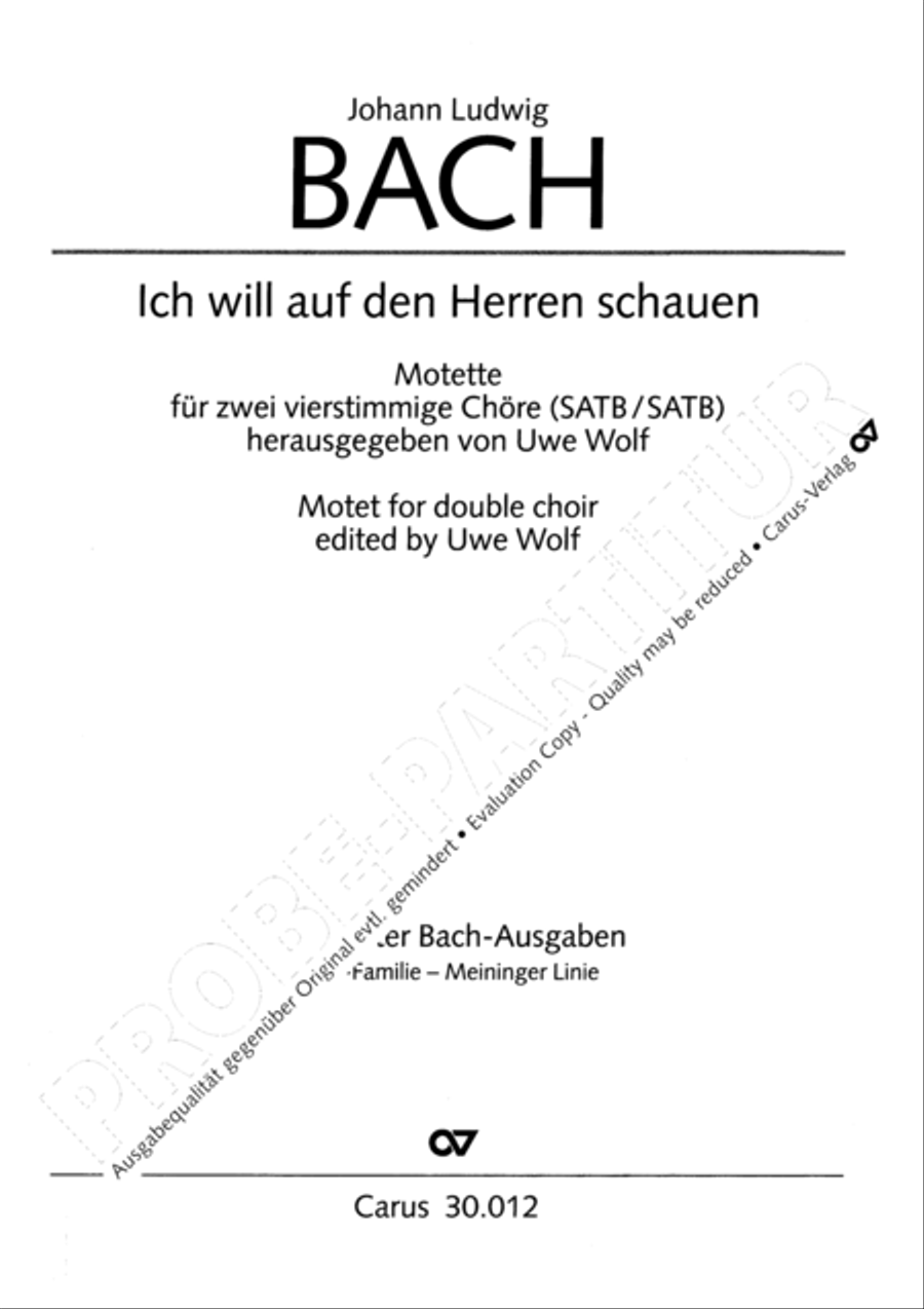 Ich will auf den Herren schauen 4-Part scores gallery preview page 2