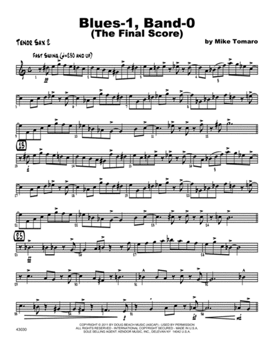 Blues-1, Band-0 (The Final Score) - Tenor Sax 2