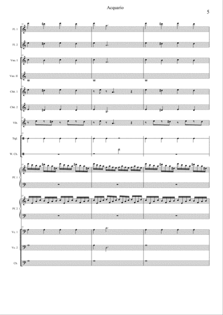 Carnival of the animals: 7-Aquarium Carnival of the animals: 7-Aquarium Large Ensemble scores gallery preview page 5