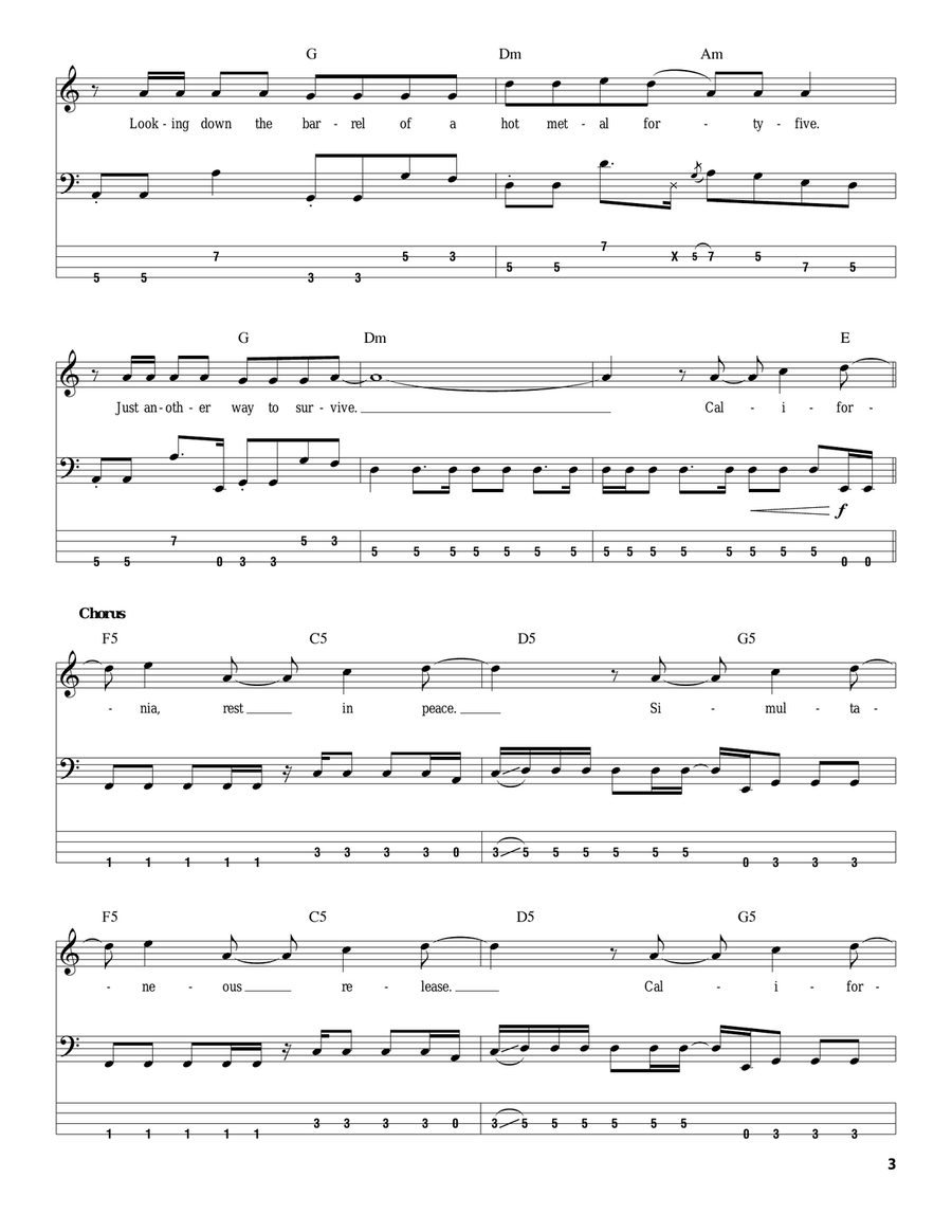 Dani California Acoustic Guitar scores gallery preview page 3