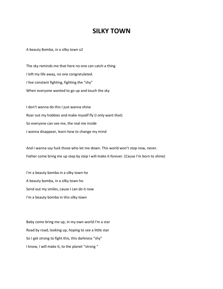 SILKY TOWN A Cappella scores gallery preview page 1