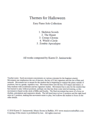 Themes for Halloween (Beginner Piano)