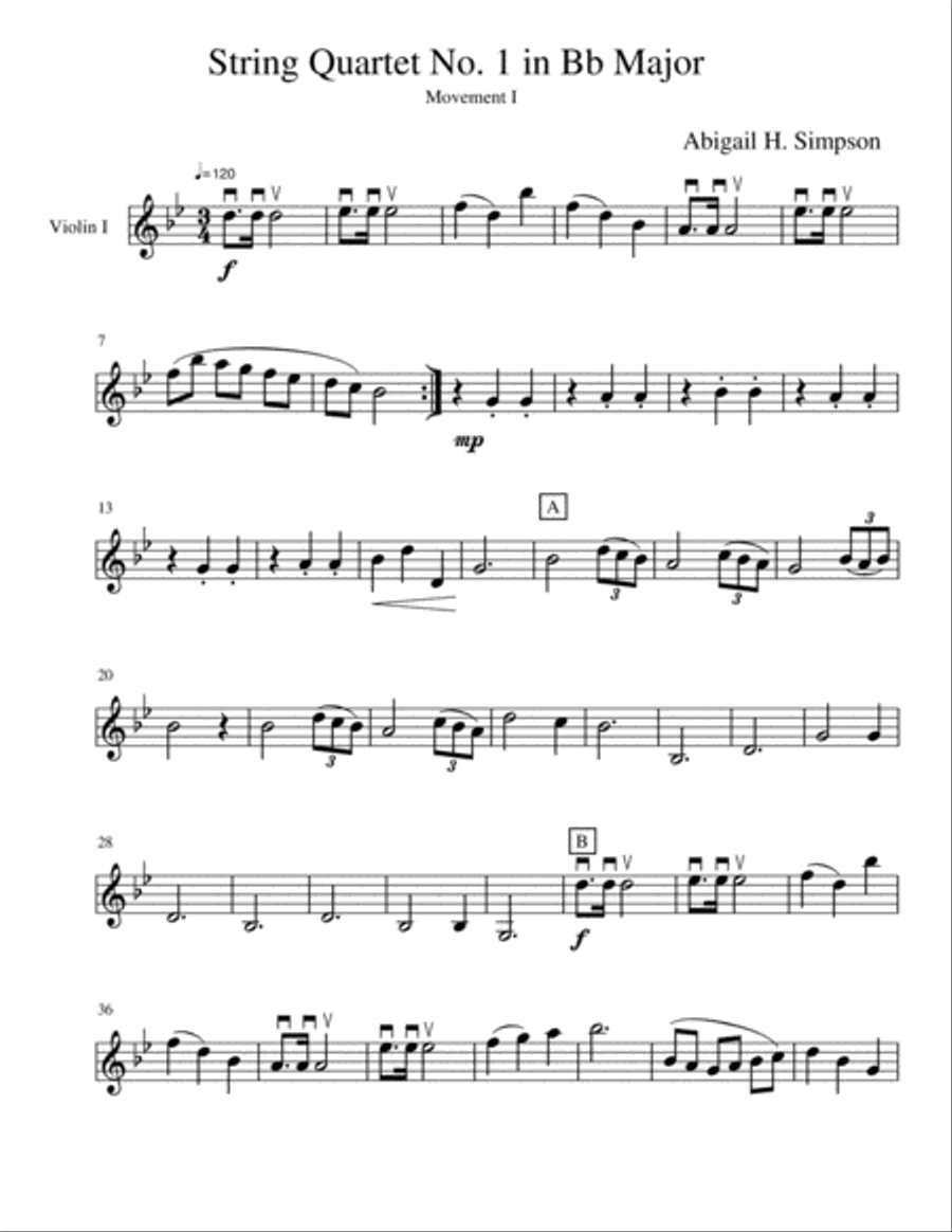 String Quartet in Bb Major image number null