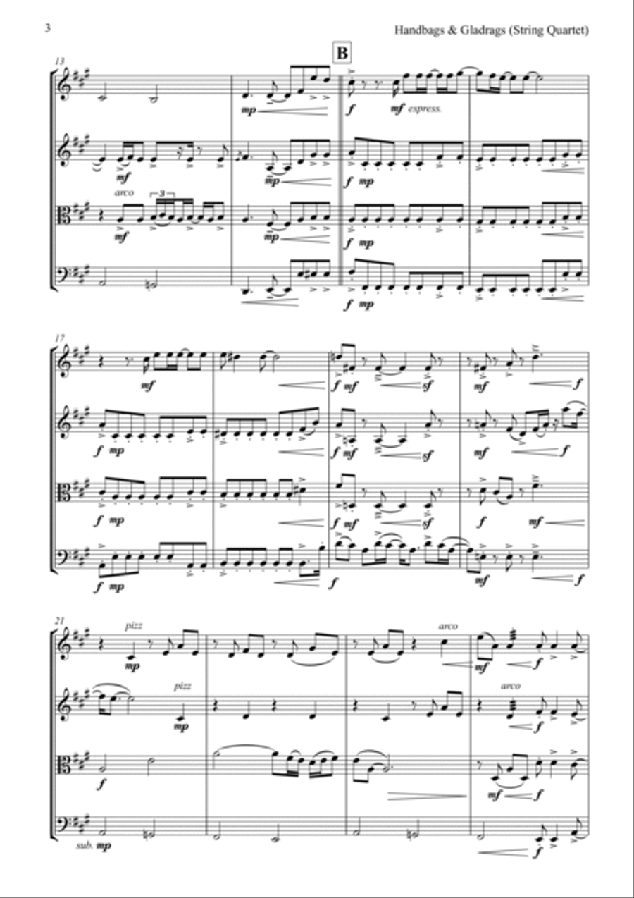 Handbags And Gladrags String Quartet scores gallery preview page 4