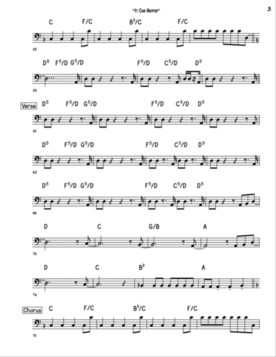 It Can Happen It Can Happen Bass Guitar scores gallery preview page 3