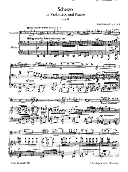 3 Pieces for Violoncello and Piano Op. 8