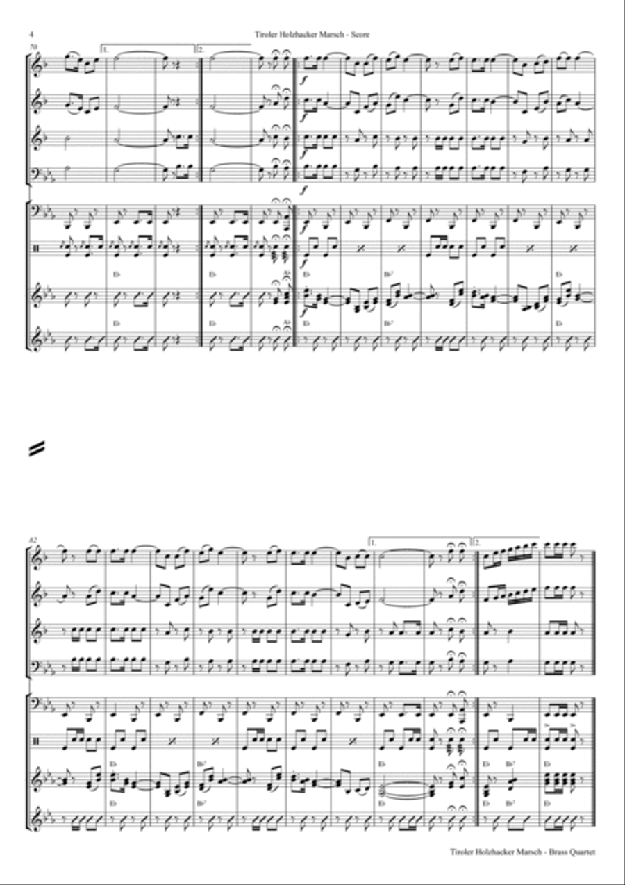 Tiroler Holzhacker Marsch - German Polka March - Oktoberfest - German Band Concert Band scores gallery preview page 4