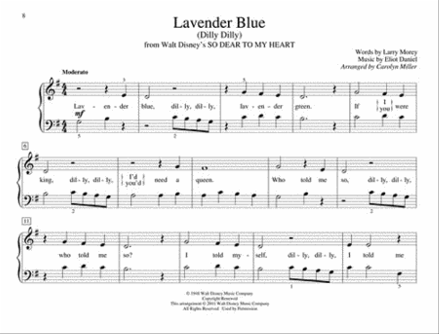 First Disney Songs Easy Piano scores gallery preview page 5