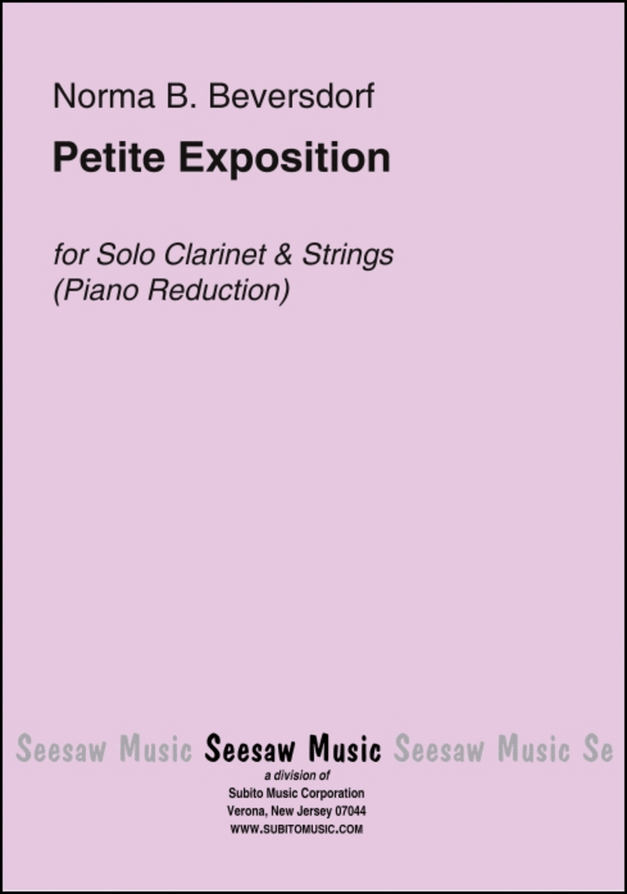 Petite Exposition Clarinet scores gallery preview page 1