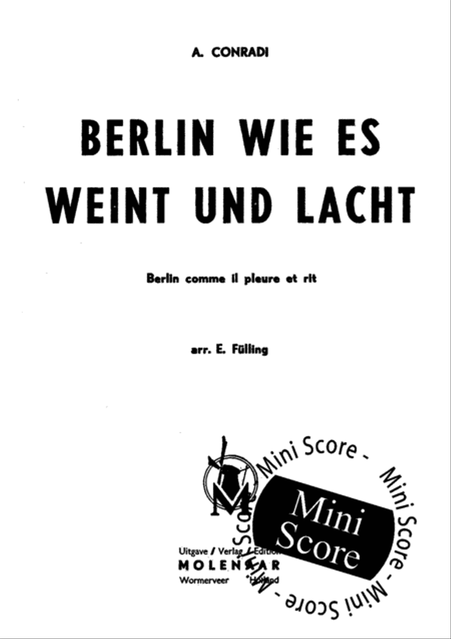 Berlin Wie es Weint und Lacht Concert Band scores gallery preview page 3