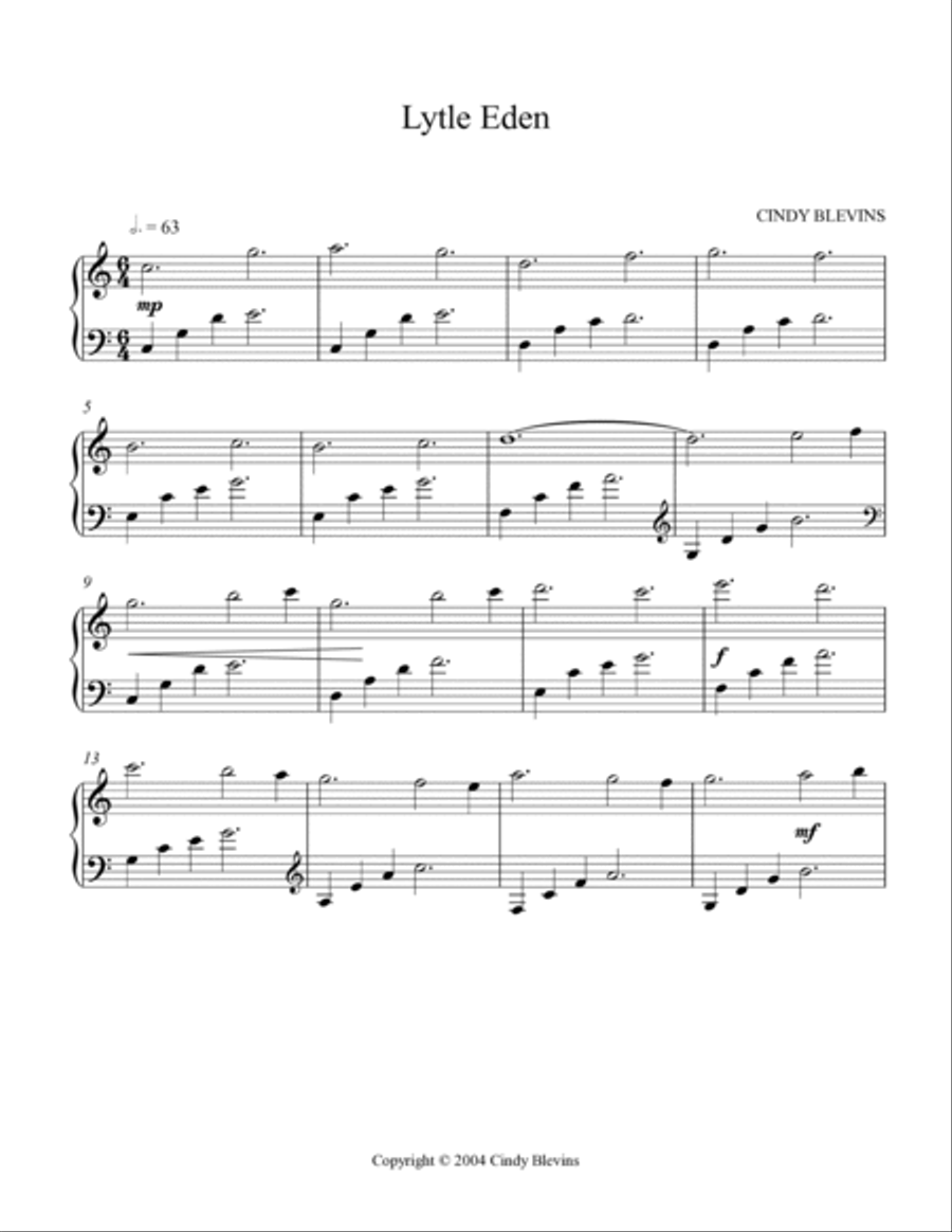 Lytle Eden, original solo for Lap Harp Lap Harp scores gallery preview page 2