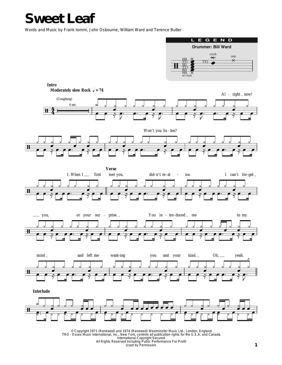 Sweet Leaf Drum Set scores gallery preview page 1