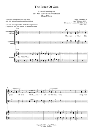 The Peace Of God, for SATB choir and organ