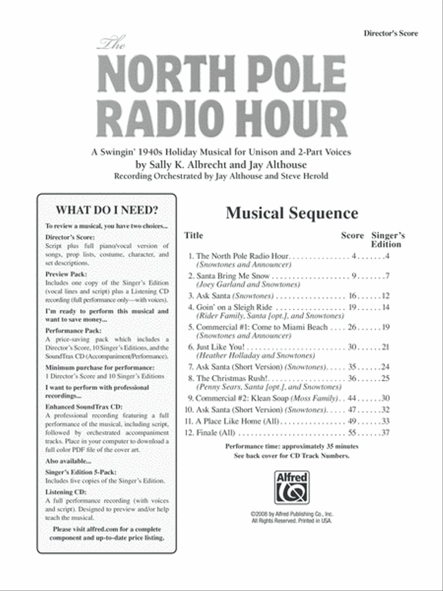 The North Pole Radio Hour Unison Choir scores gallery preview page 2
