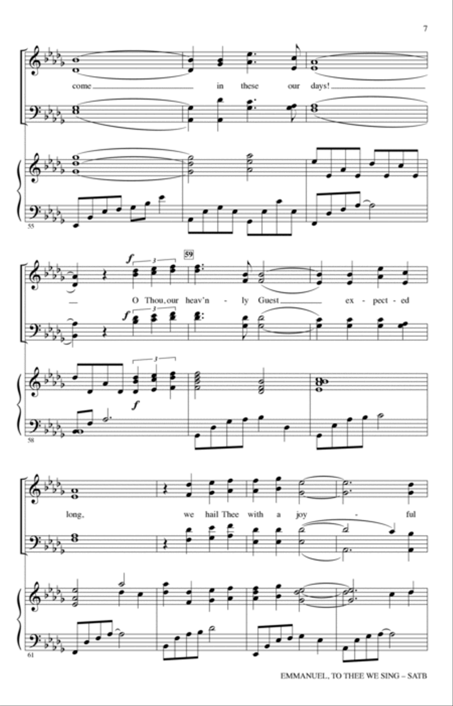 Emmanuel, To Thee We Sing 4-Part scores gallery preview page 6
