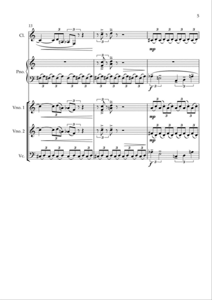 Heloisa quintet Heloisa quintet Clarinet scores gallery preview page 5