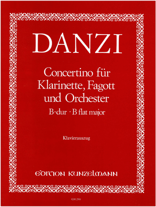 Book cover for Concertino for clarinet and bassoon