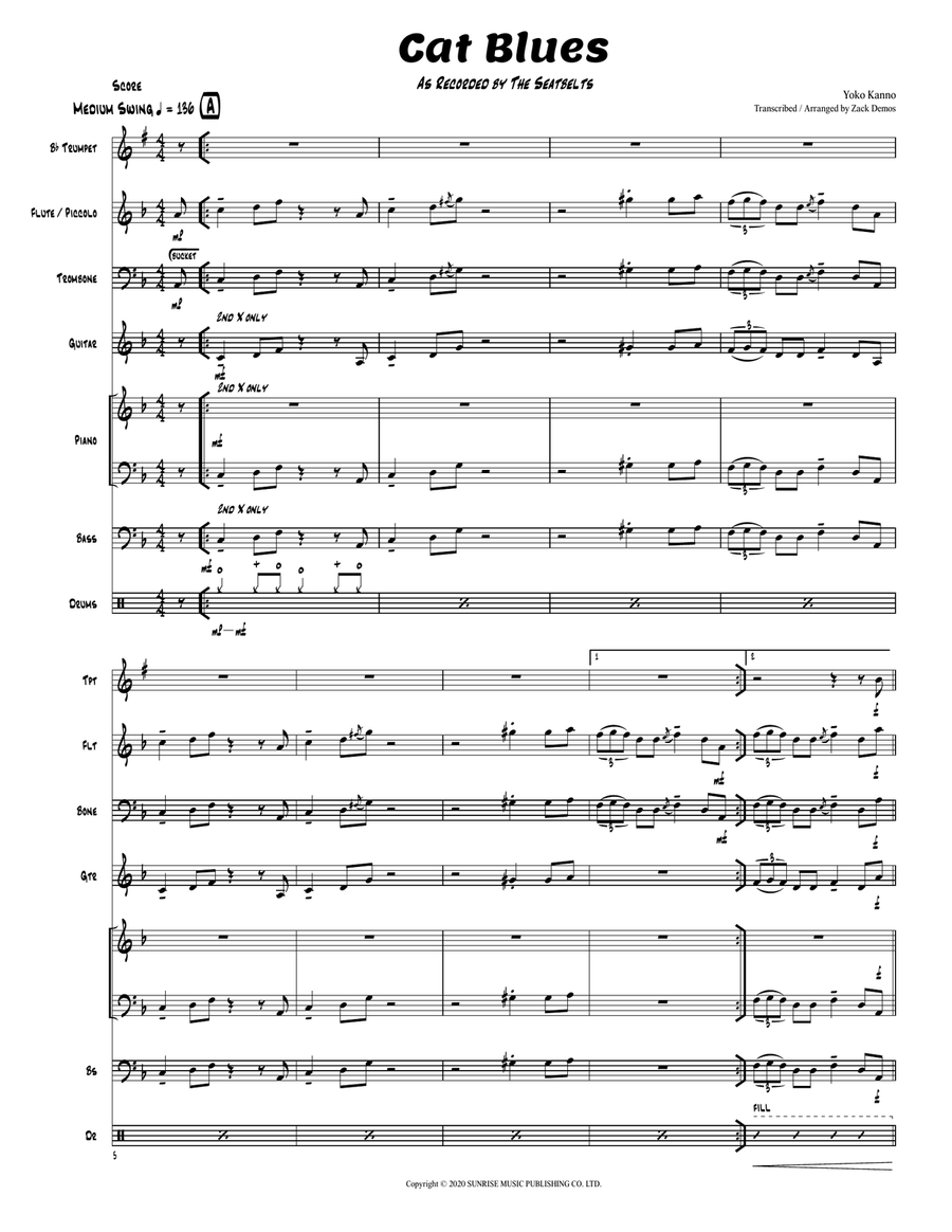 Cat Blues Jazz Ensemble scores gallery preview page 2