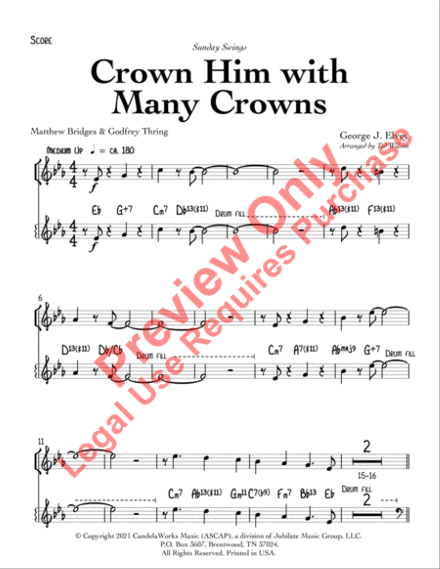 Sunday Swings - Orchestration CD-Rom Jazz Ensemble scores gallery preview page 6