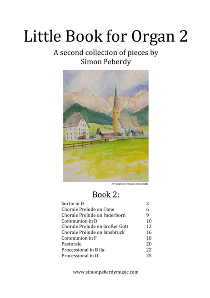 Little Book for Organ (Book 2), a second collection of pieces by Simon Peberdy image number null