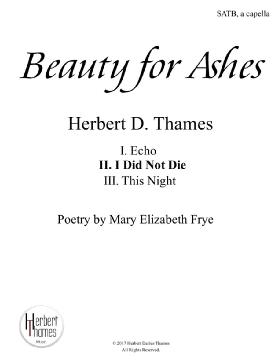 I Did Not Die 4-Part scores gallery preview page 1