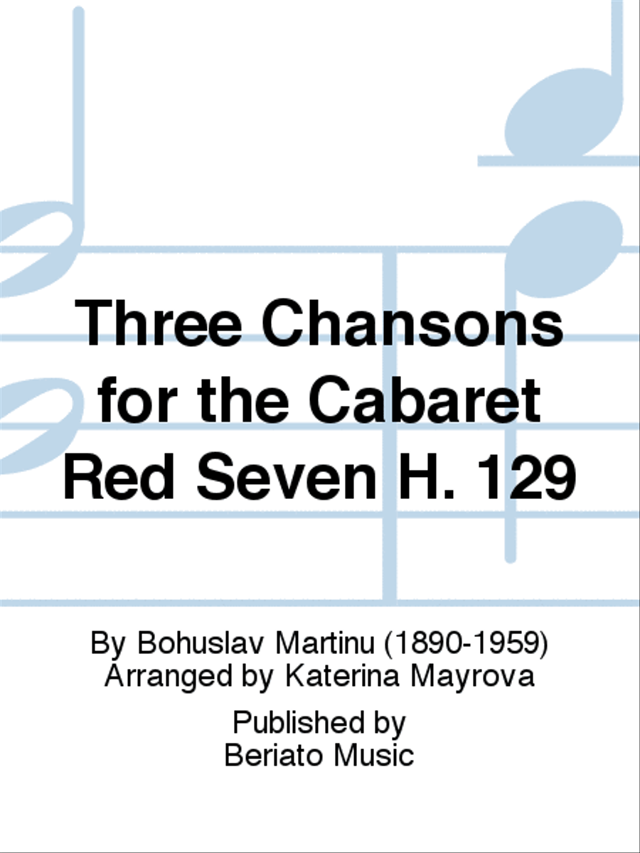 Three Chansons For Dhe Cabaret 'Red Seven' Voice Solo scores gallery preview page 1