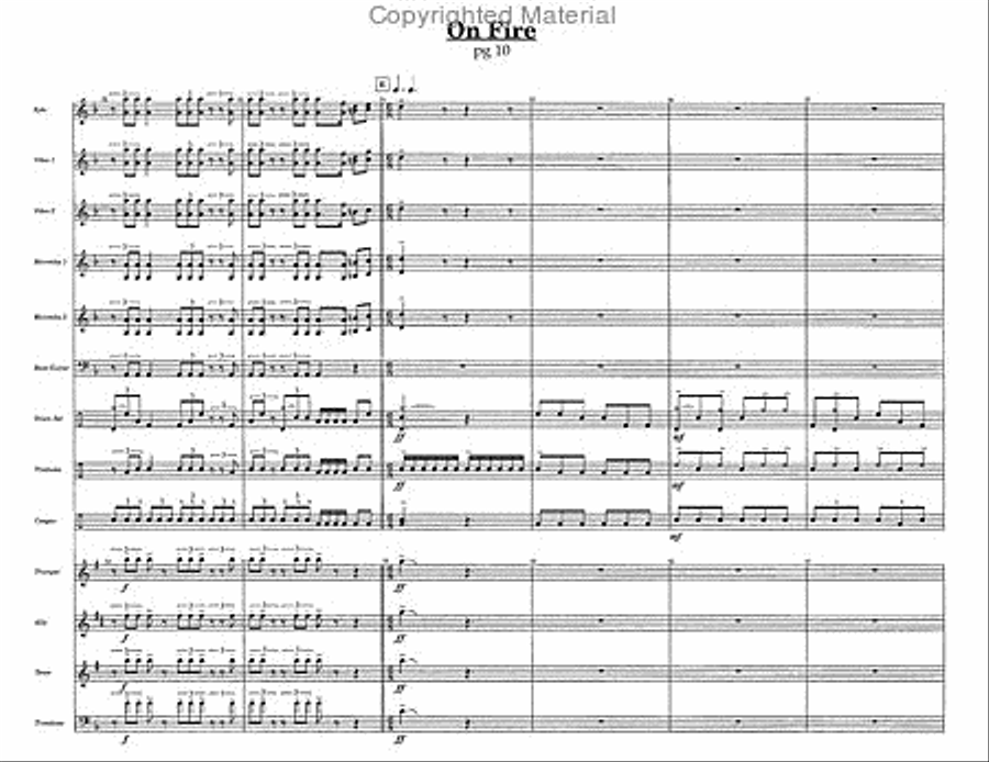 On Fire On Fire Percussion Ensemble scores gallery preview page 4