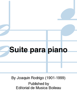 Book cover for Suite para piano