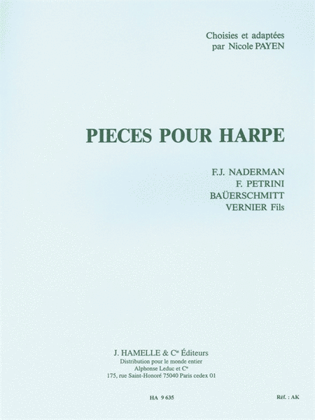 Pieces Pour Harpe (harp Solo)