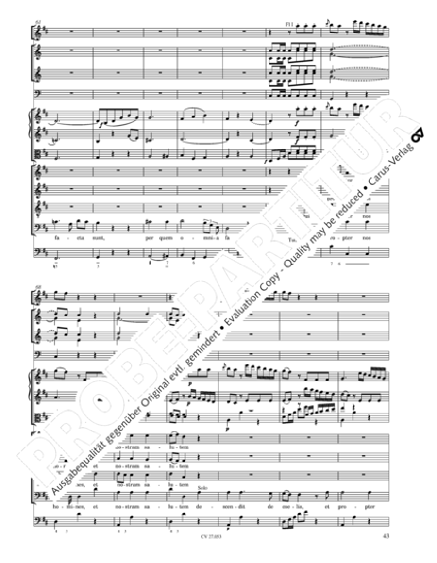 Creation Mass in A-major after Joseph Haydn (Schopfungsmesse in A nach Joseph Haydn) 4-Part scores gallery preview page 44
