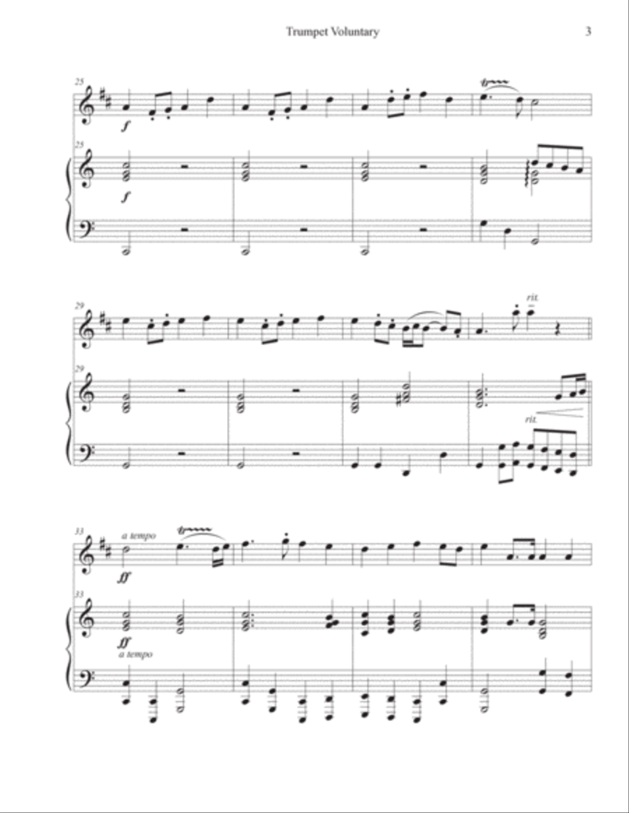 Trumpet voluntary piano discount