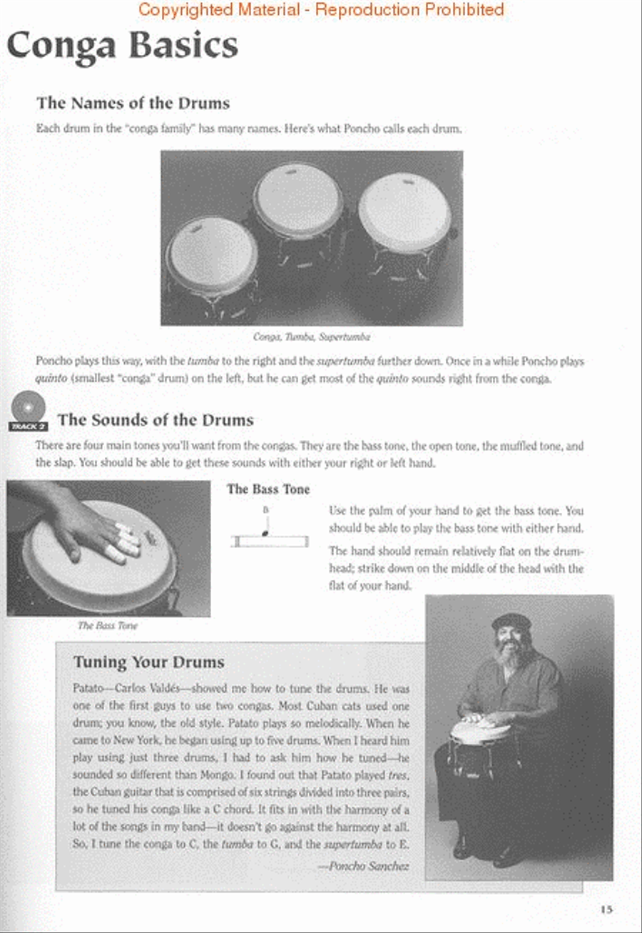 Poncho Sanchez' Conga Cookbook Percussion scores gallery preview page 2