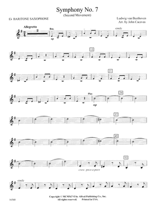 Symphony No. 7 (Second Movement): E-flat Baritone Saxophone