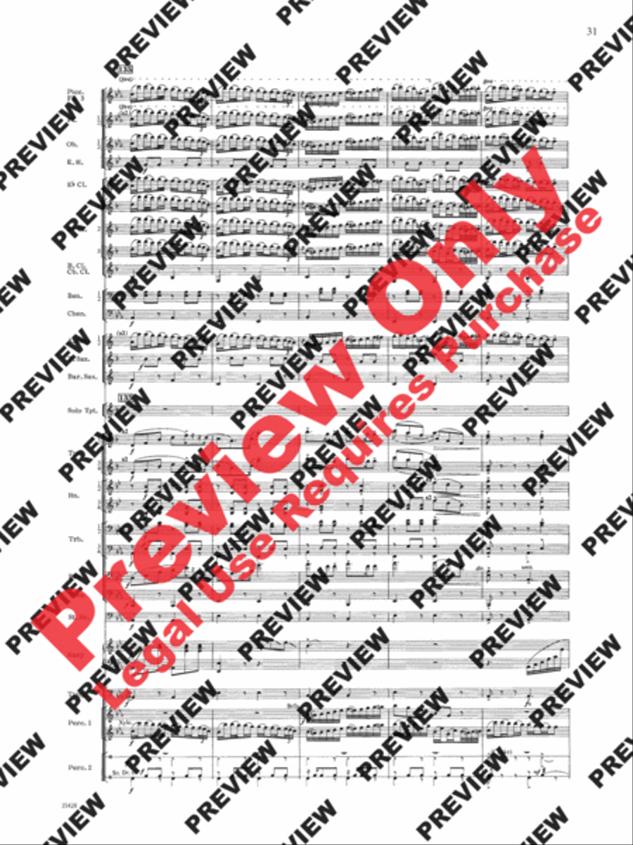 Le Carnaval de Venise Concert Band scores gallery preview page 32