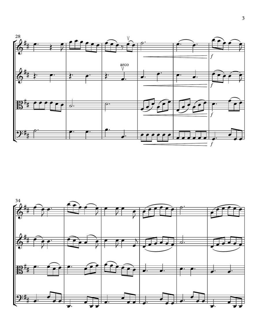 Dandelions String Quartet scores gallery preview page 3