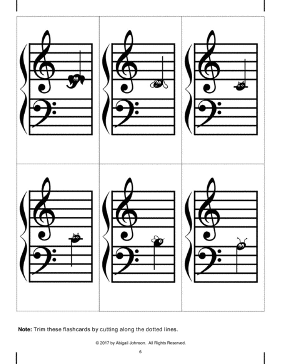 NoteNamers: Memorable Music Flashcards (printable) Piano Method scores gallery preview page 6