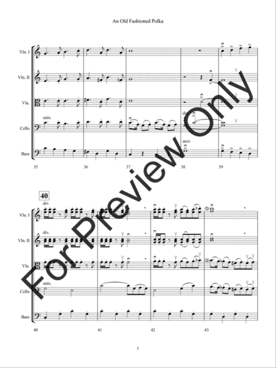 An Old-Fashioned Polka An Old-Fashioned Polka String Orchestra scores gallery preview page 8
