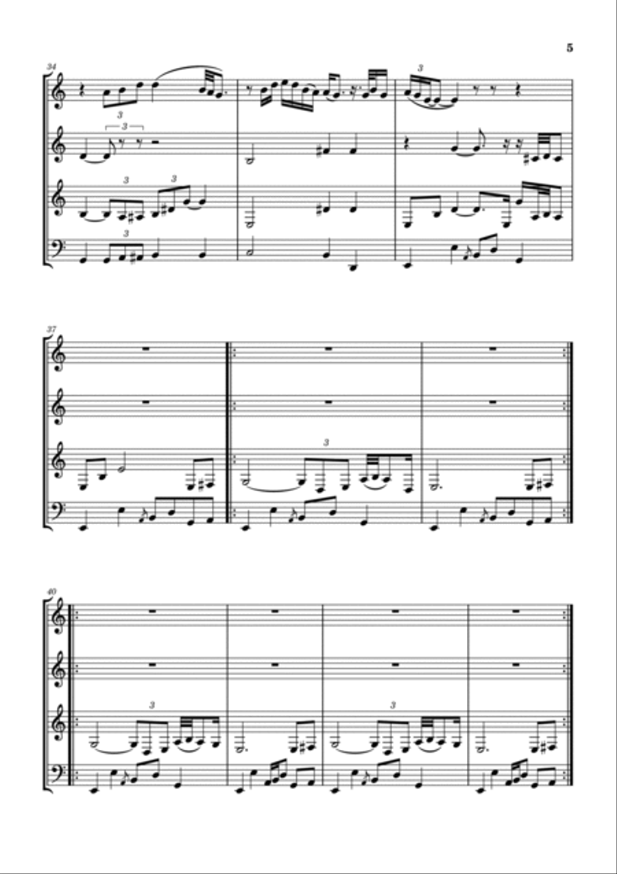 Bridge Of Sighs Bridge Of Sighs Woodwind Quartet scores gallery preview page 6