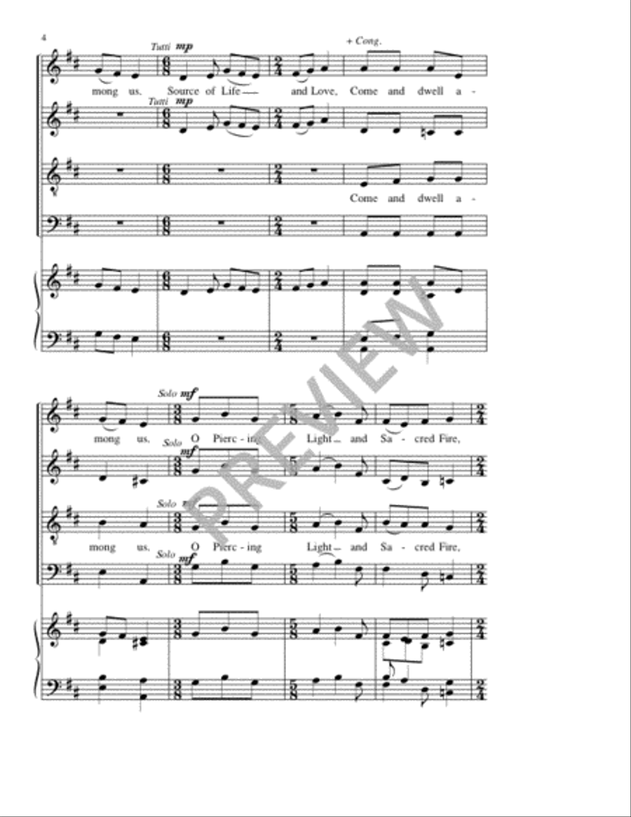 Litany of the Holy Spirit - SATB edition 4-Part scores gallery preview page 5
