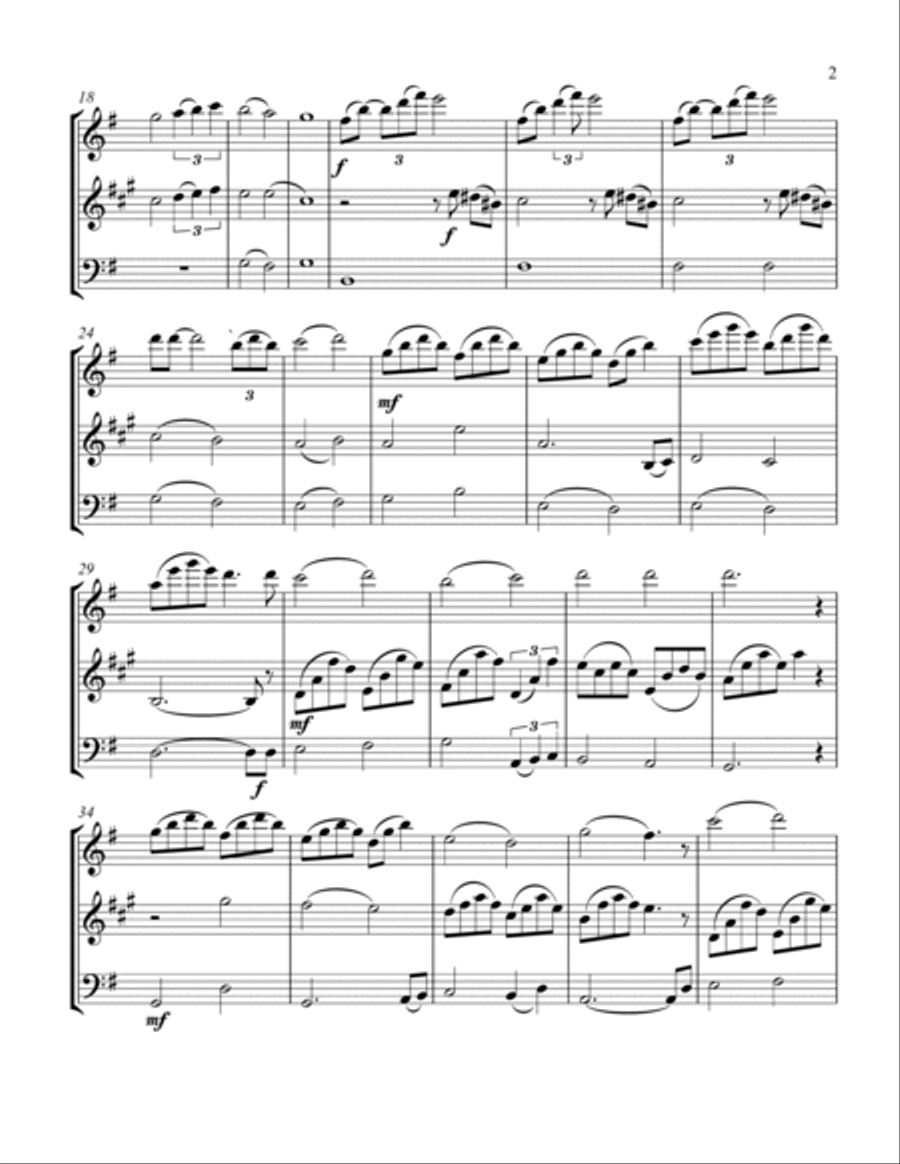 Can't Help Falling In Love Woodwind Trio scores gallery preview page 3