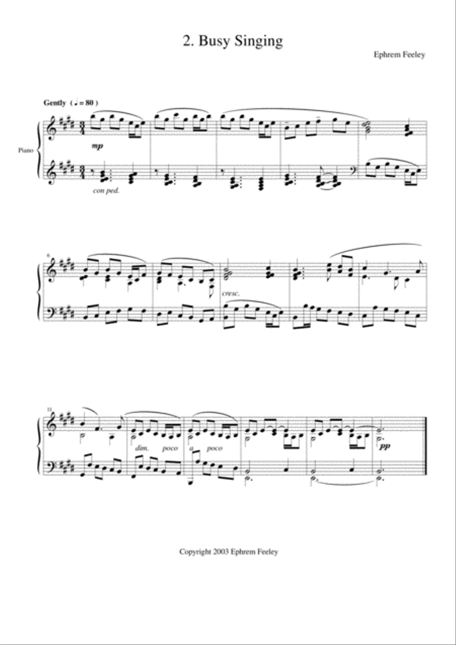 Four Short Pieces from Holy Cross Piano Method scores gallery preview page 4