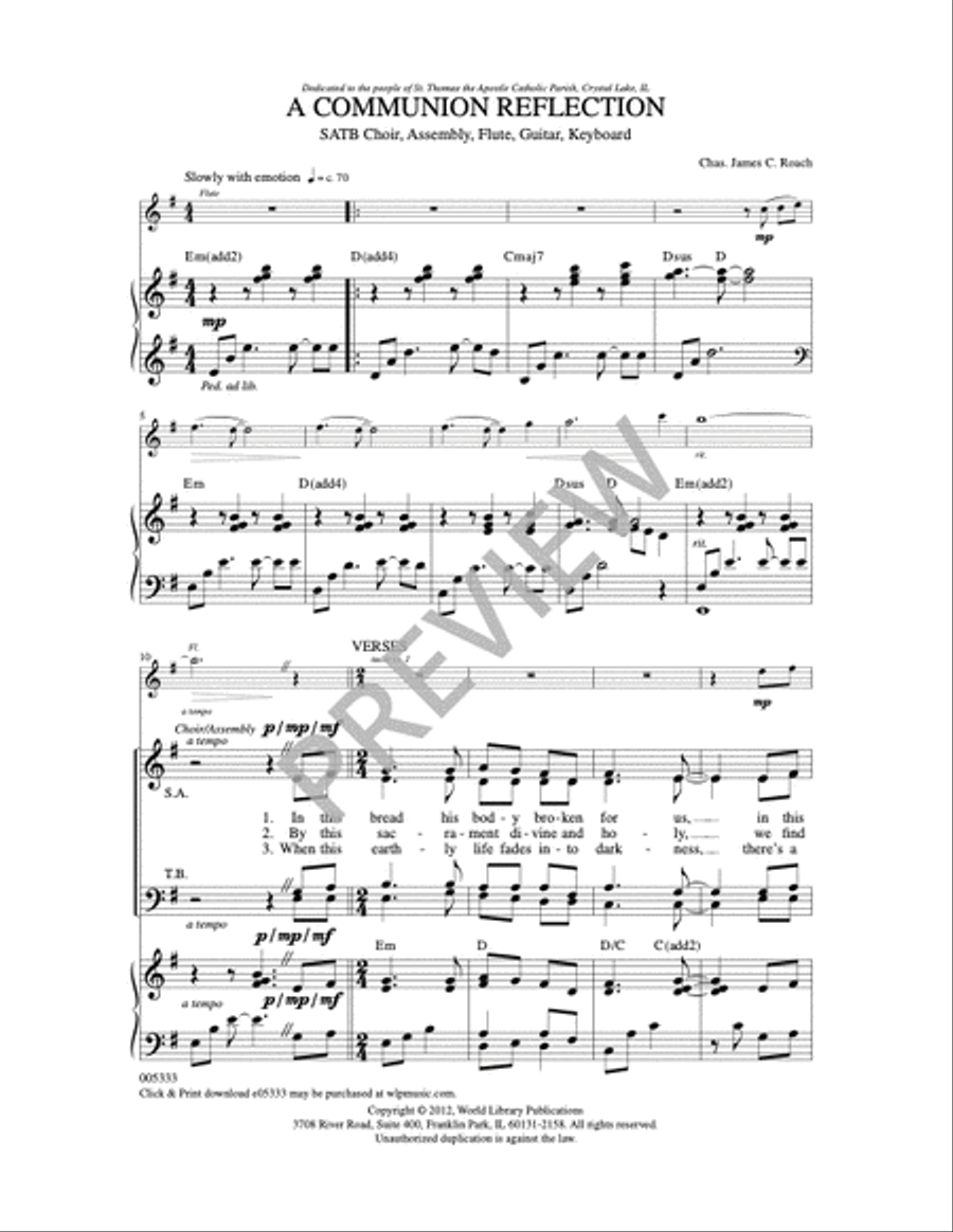 A Communion Reflection 4-Part scores gallery preview page 8