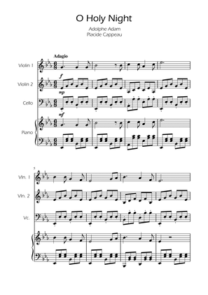 O Holy Night - String Trio w/ Piano