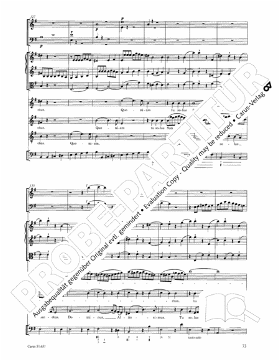 C Minor Mass, K. 427 (Missa in c KV 427) 4-Part scores gallery preview page 89