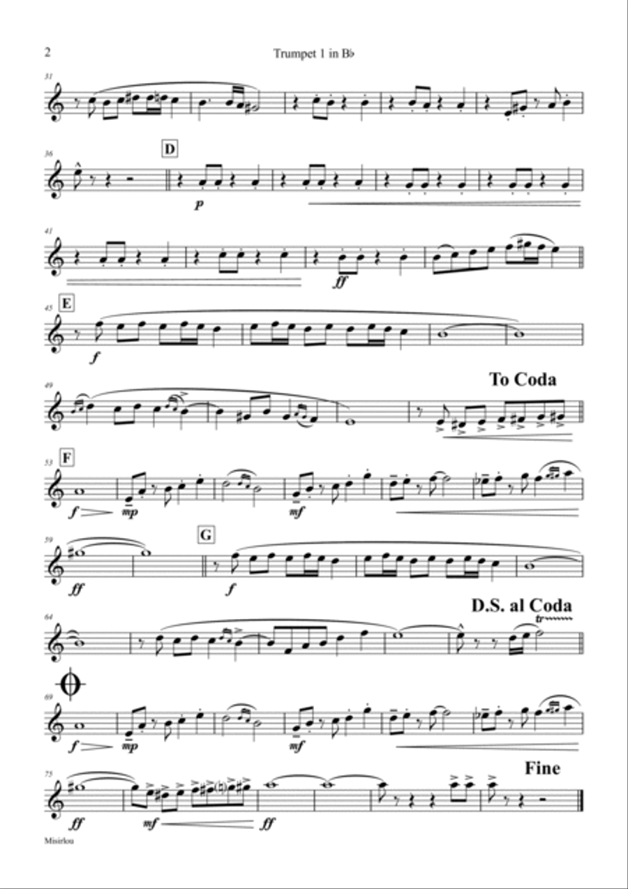 Misirlou - Pulp Fiction - Brass Trio - Gm Brass Trio scores gallery preview page 5