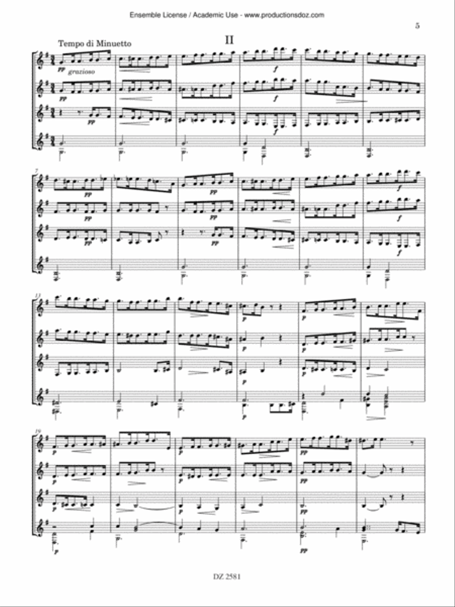 Five Bagatelles Guitar Ensemble scores gallery preview page 5