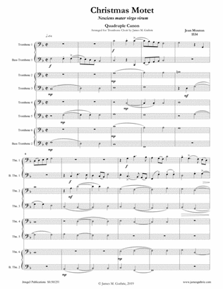 Mouton: Christmas Motet for Trombone Choir